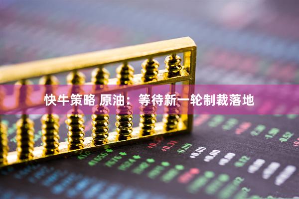 快牛策略 原油：等待新一轮制裁落地